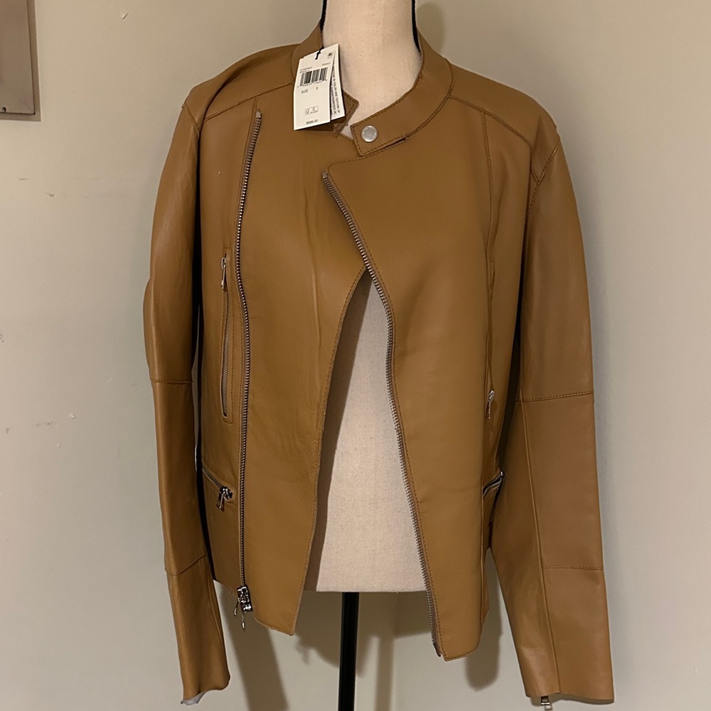 Michael Kors Tan Leather men’s Jacket - New!